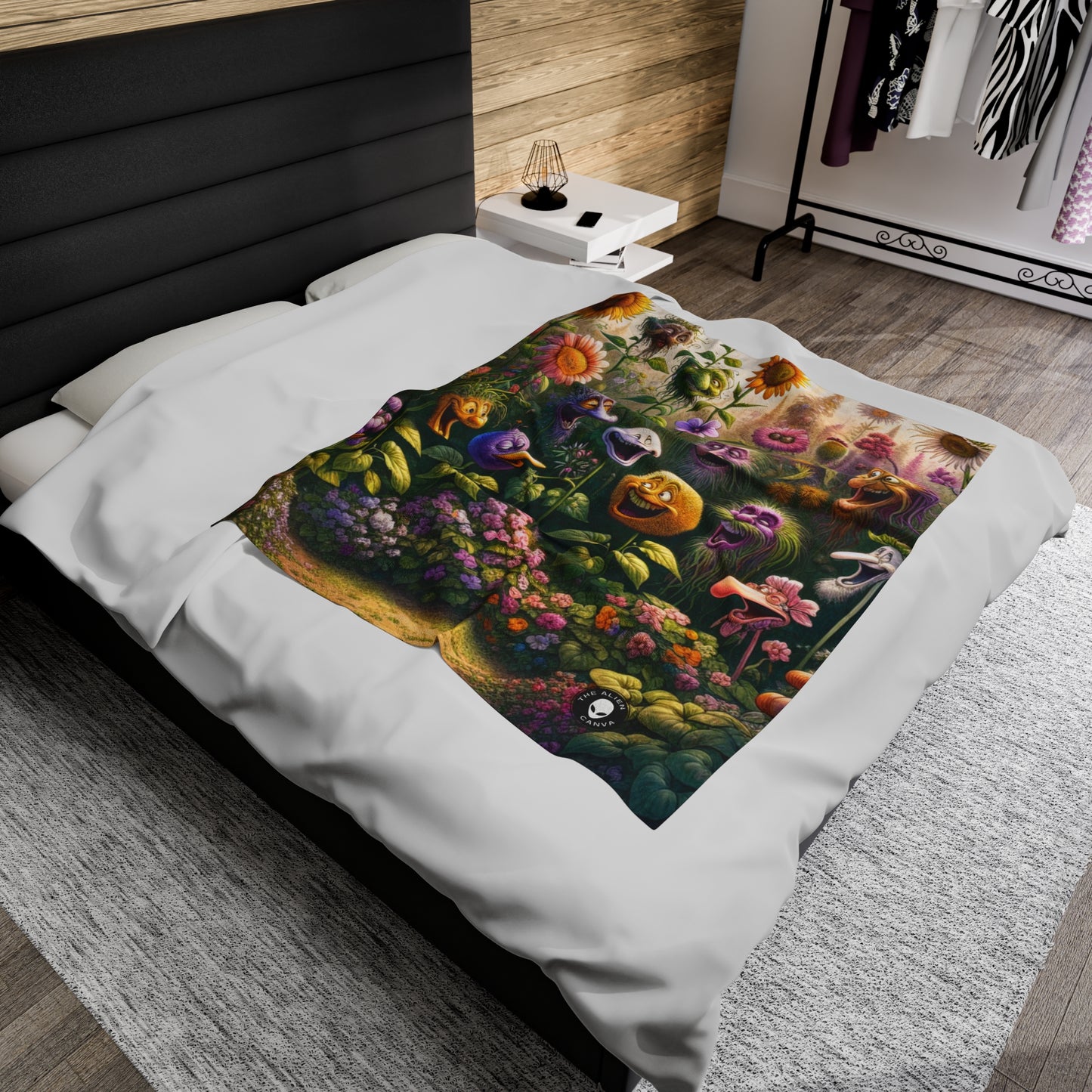 "The Talking Garden" - The Alien Velveteen Plush Blanket