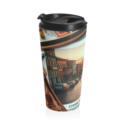 "Serenity in Brushstrokes: Immersive Realism in Nature's Tranquility" - The Alien Stainless Steel Travel Mug Realism