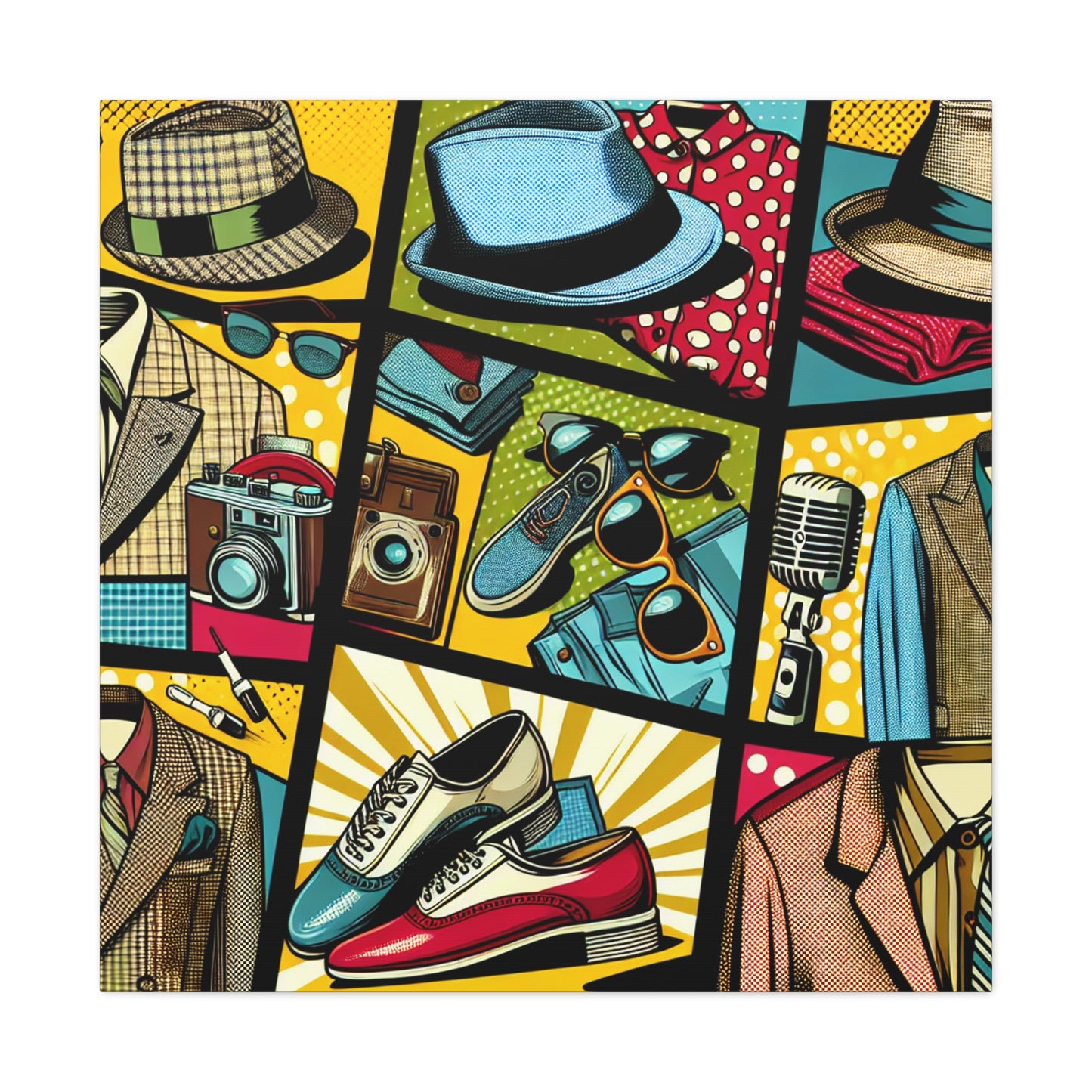 "Pop Art Apparel: A Collage of Vintage Style" - The Alien Canva pop art Style