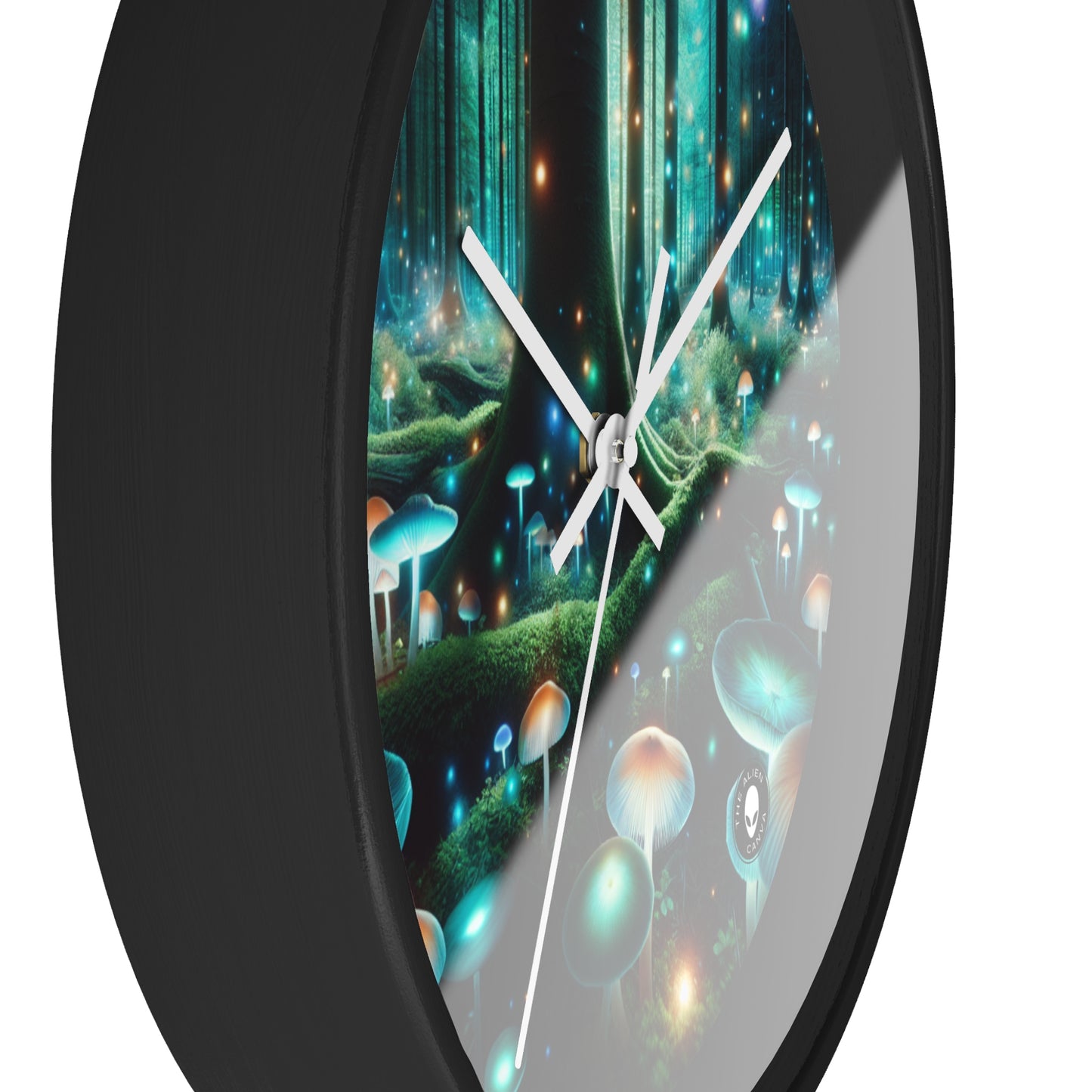 "Enchanted Night in the Fungus Forest" - The Alien Wall Clock