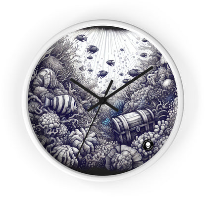 "Underwater Enchantment: The Hidden Treasure" - The Alien Wall Clock