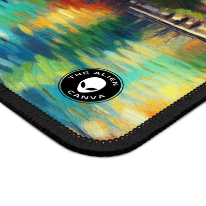 "Sunny Market Delight" - The Alien Gaming Mouse Pad Impressionism