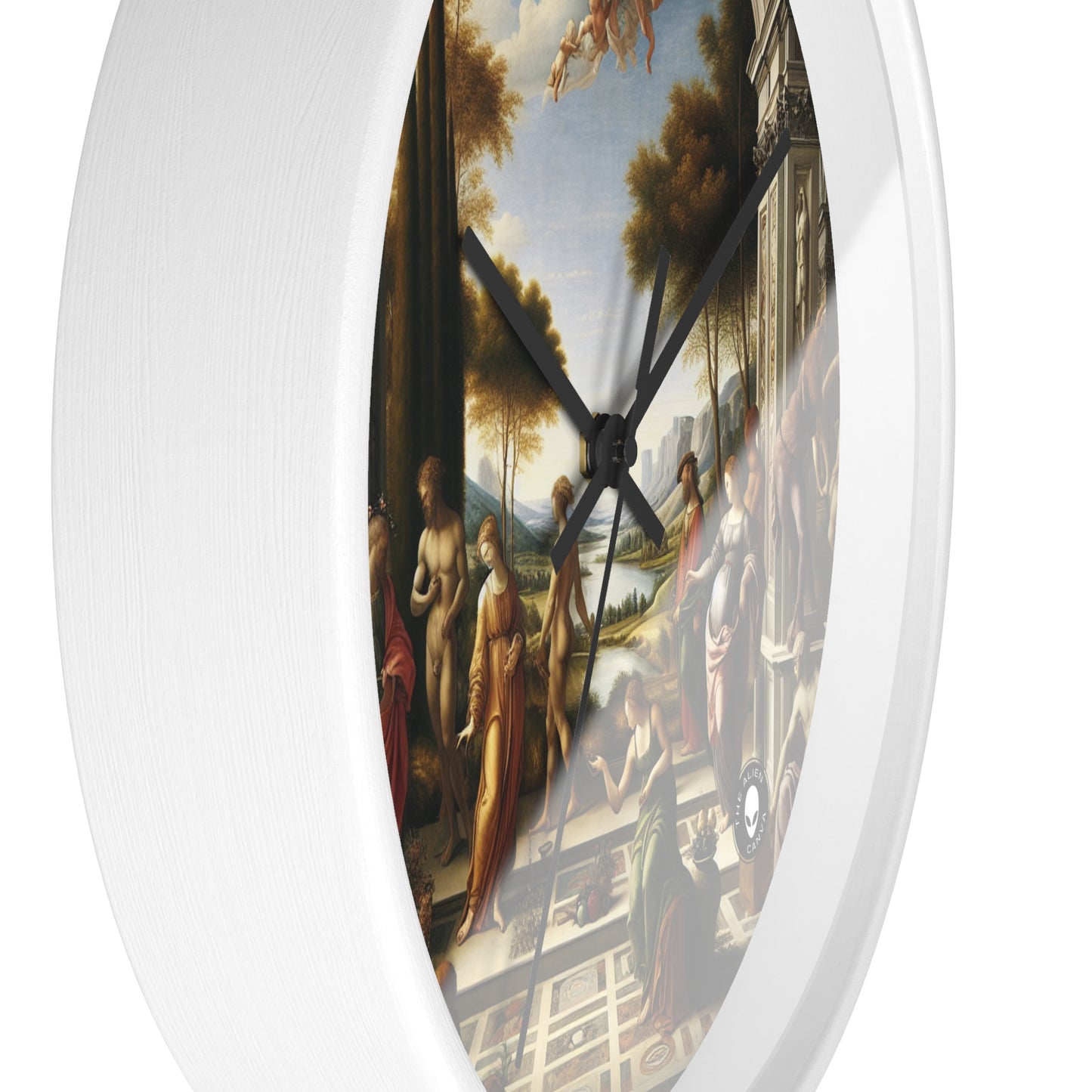 "El renacimiento de una ciudad: combinación de elegancia clásica con energía urbana moderna" - The Alien Wall Clock Renaissance Art