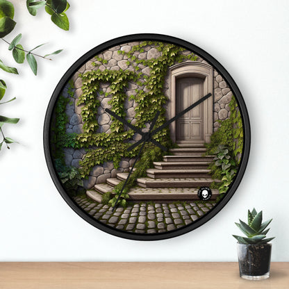 "Trompe-L'oeil Ivy Wall" - L'Horloge Murale Alien Trompe-l'oeil