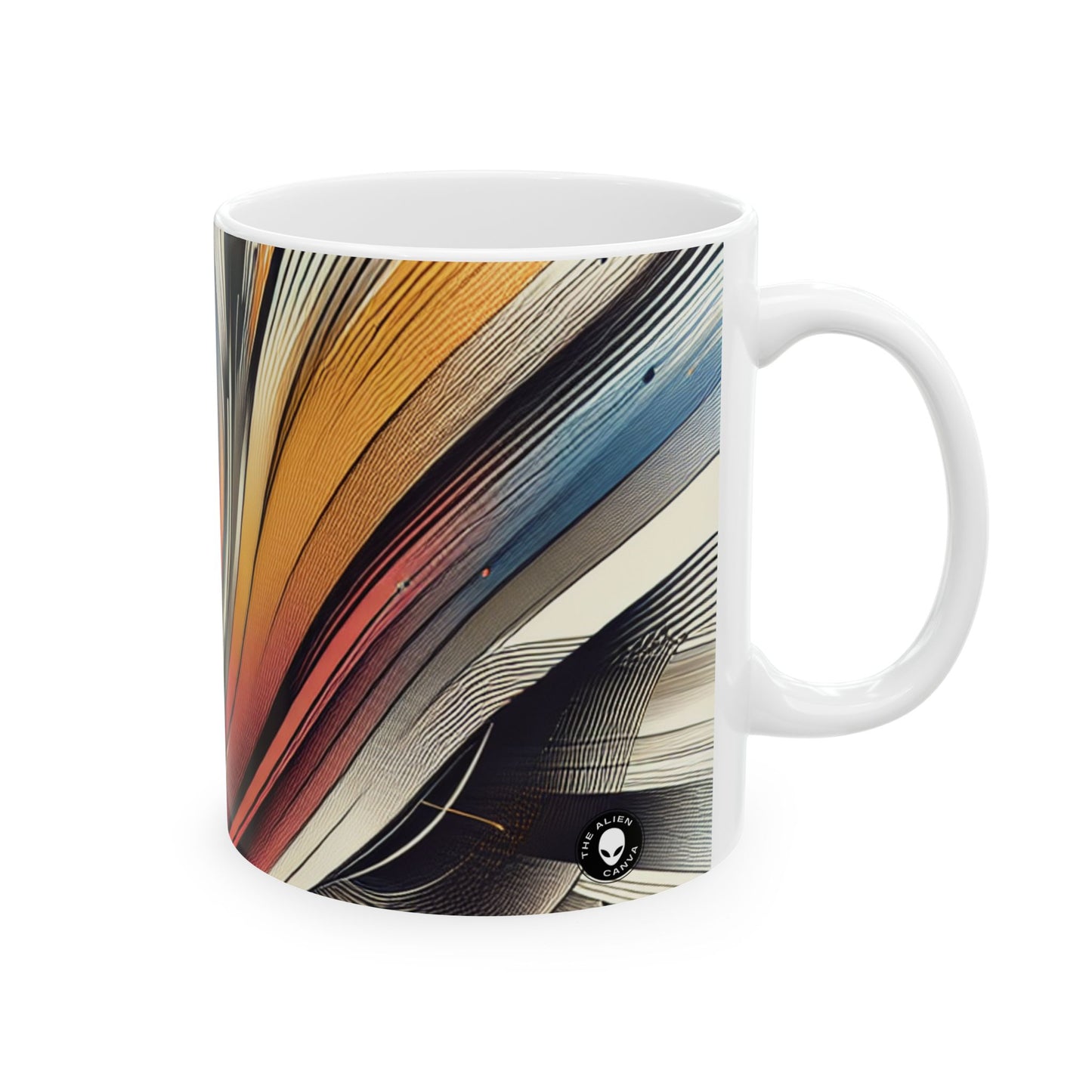 "Mechanical Harmony: A Kinetic Art Installation" - The Alien Ceramic Mug 11oz Kinetic Art