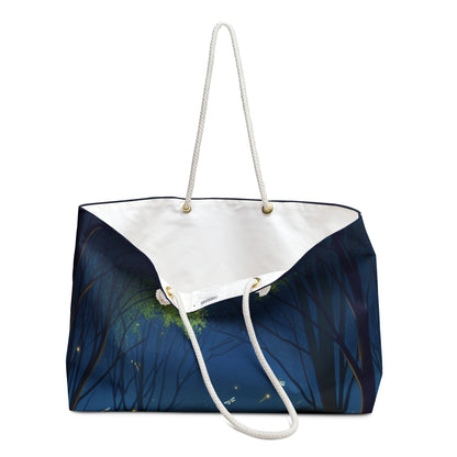 "Enchanted Dusk: Fireflies in the Forest" - The Alien Weekender Bag