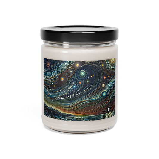 "Starry Dots: A Celestial Mosaic" - The Alien Scented Soy Candle 9oz Pointillism