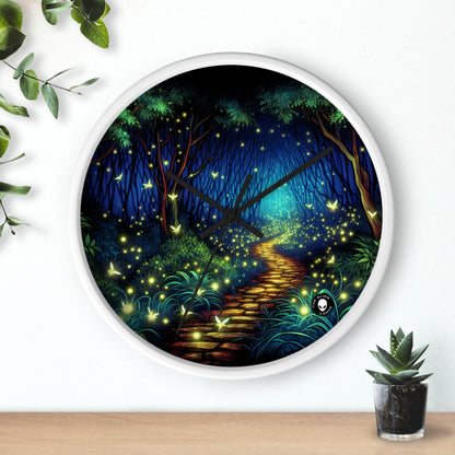 "Bosque Encantado: Resplandor Nocturno" - El Reloj de Pared Extraterrestre