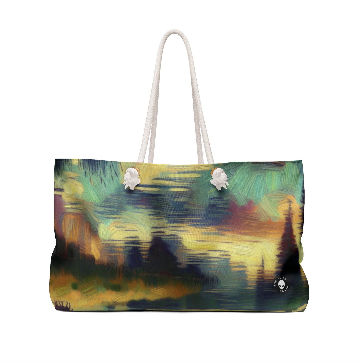 "Dusk in the Countryside: A Vibrant Post-Impressionist Painting" - The Alien Weekender Bag Post-Impressionism