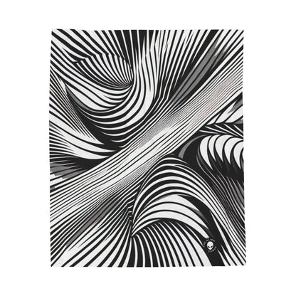 "Motion Embodied: Exploring Dynamic Illusion through Op Art" - The Alien Velveteen Plush Blanket Op Art