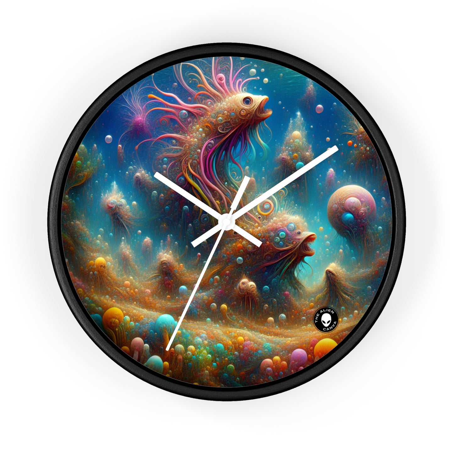 "Enchanting Aquatic Dreamscape" - The Alien Wall Clock