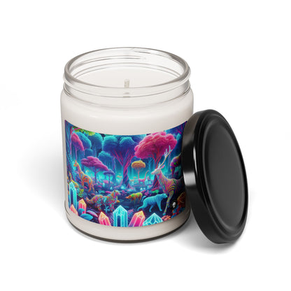 "Glowing Enchantment: Neon Forest" - The Alien Scented Soy Candle 9oz