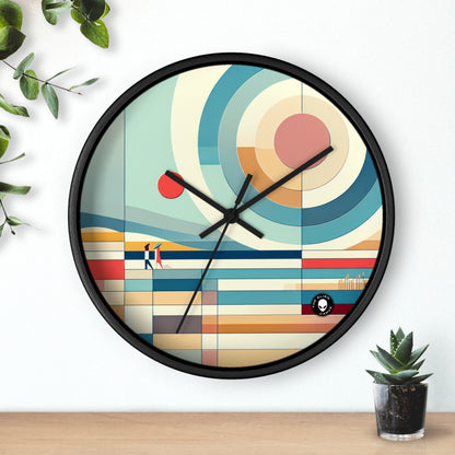 Réflexions tranquilles : une œuvre d'art de jardin zen minimaliste - The Alien Wall Clock Minimalisme