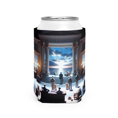 Titre : « Ocean Symphony : A Photorealistic Ode to the Crashing Waves » – The Alien Can Cooler Sleeve Photoréalisme