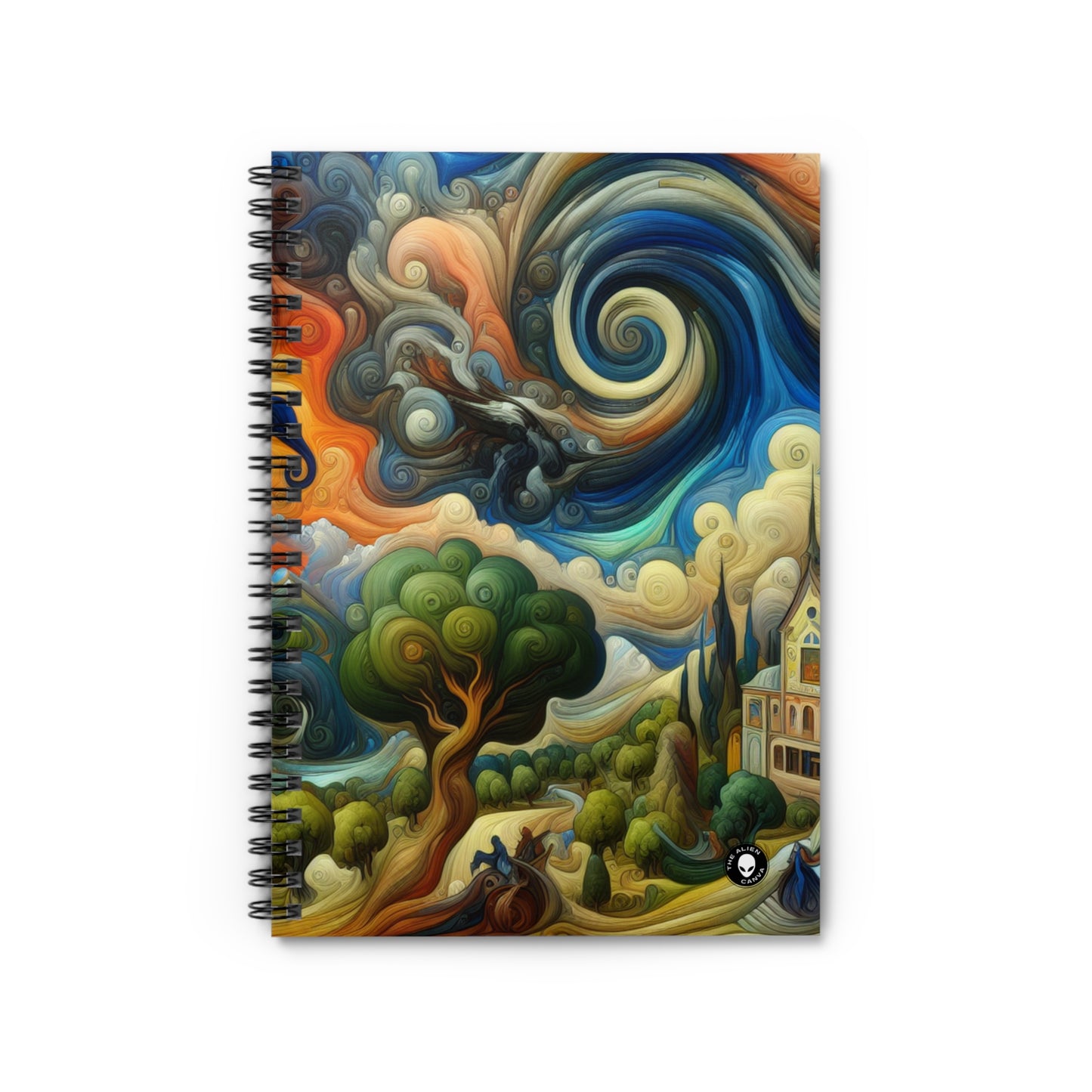 "Fusion de l'esthétique : explorer les styles artistiques en harmonie" - The Alien Spiral Notebook (Ruled Line) Stules