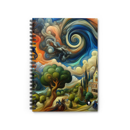 "Fusion of Aesthetics: Exploring Artistic Styles in Harmony" - The Alien Spiral Notebook (Ruled Line) Stules