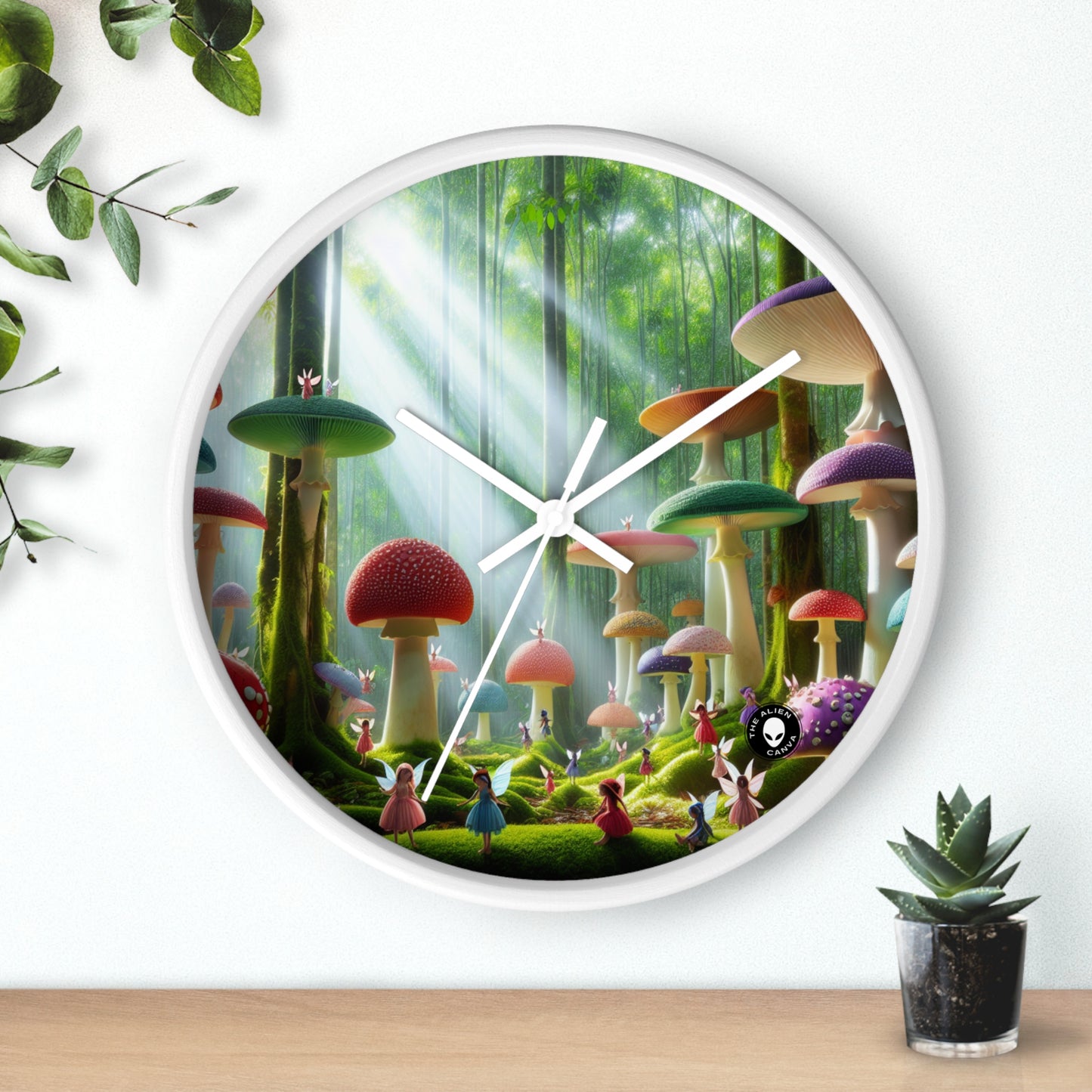 "Enchanted Mushroom Forest" - The Alien Wall Clock