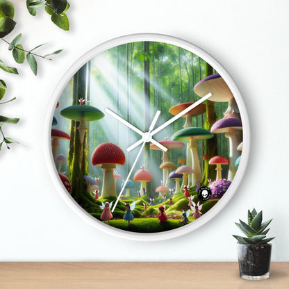 "Forêt de champignons enchantée" - L'horloge murale extraterrestre