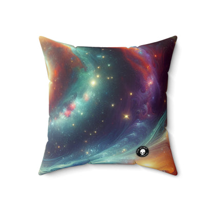 "Galactic Butterfly: A Cosmic Spectacle"- The Alien Spun Polyester Square Pillow