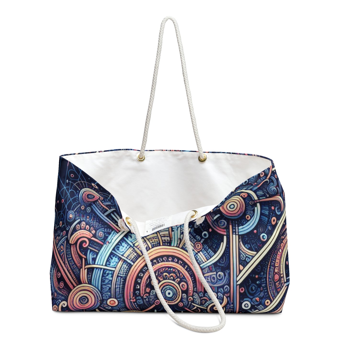 "Chaos & Order: A Dynamic Dance of Colors and Patterns" - The Alien Weekender Bag Algorithmic Art