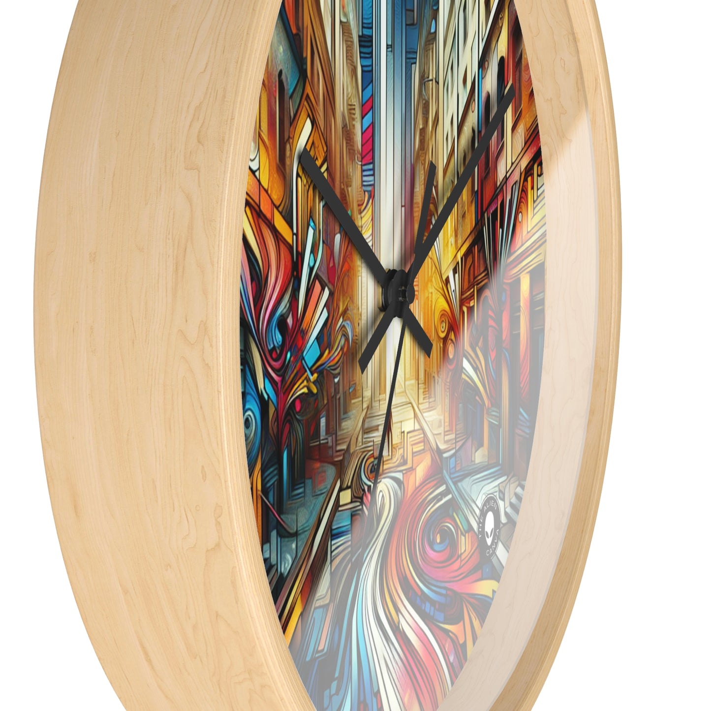 "Urban Ecosystem: A Graffiti Fusion" - The Alien Wall Clock Graffiti Art