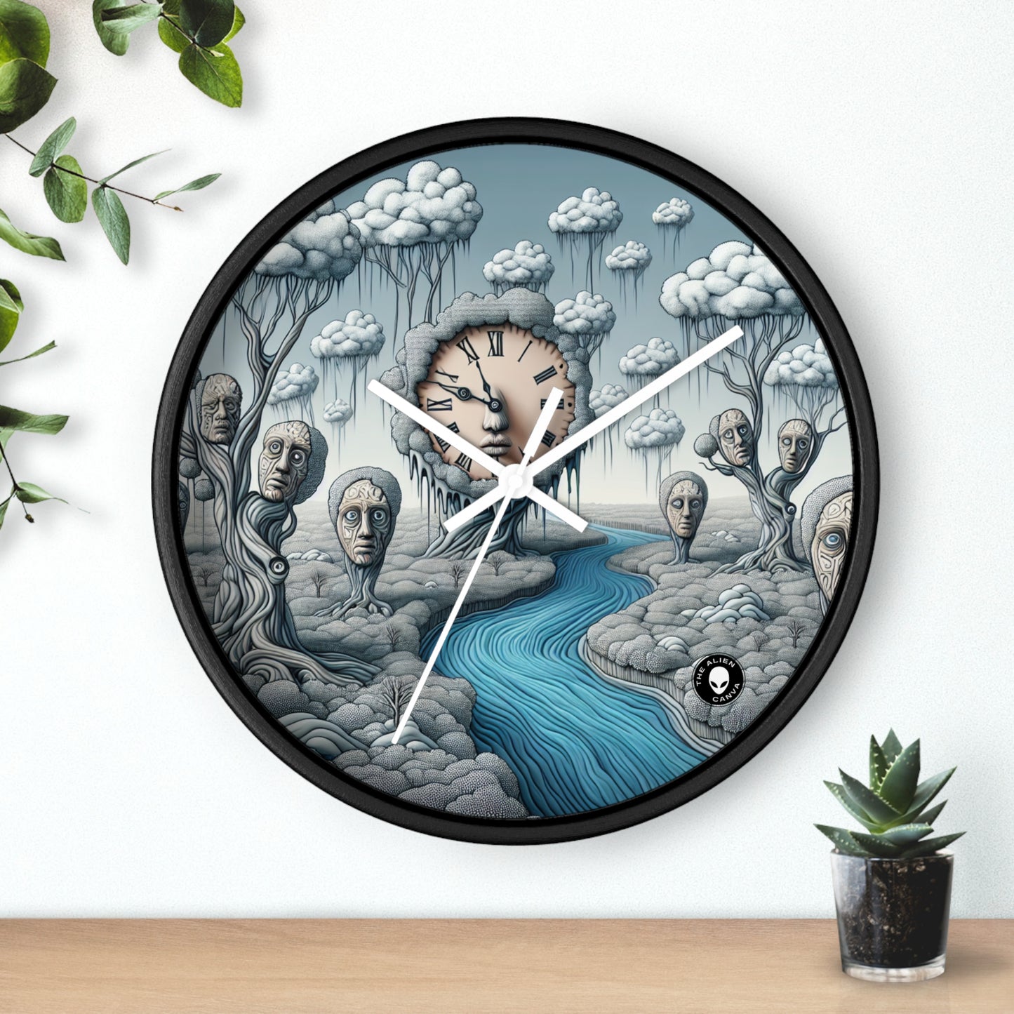 "Fantasy Wonderland: donde el tiempo se dobla y los árboles hablan" - El reloj de pared alienígena