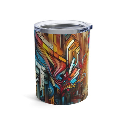 "Urban Ecosystem: A Graffiti Fusion" - The Alien Tumbler 10oz Graffiti Art