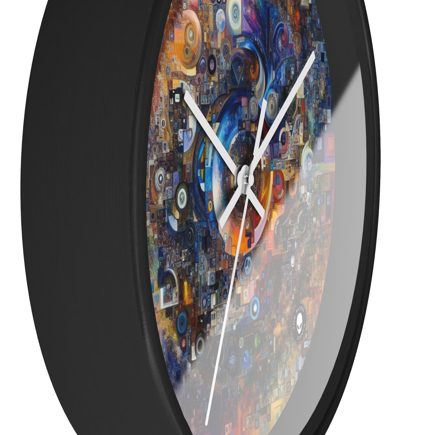 "Perception Distorted: A Postmodern Commentary on Reality" - The Alien Wall Clock Postmodern Art