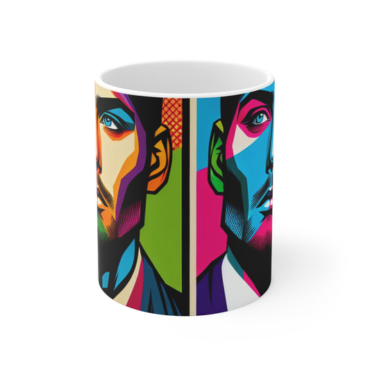 "Celebrity Pop Art Portrait" - The Alien Ceramic Mug 11oz Pop Art Style