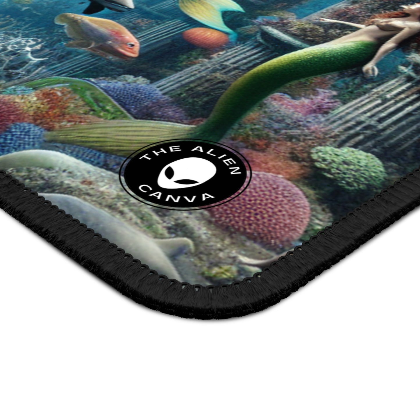 « Seascape Serenity : Un havre sous-marin » - Le tapis de souris de jeu Alien