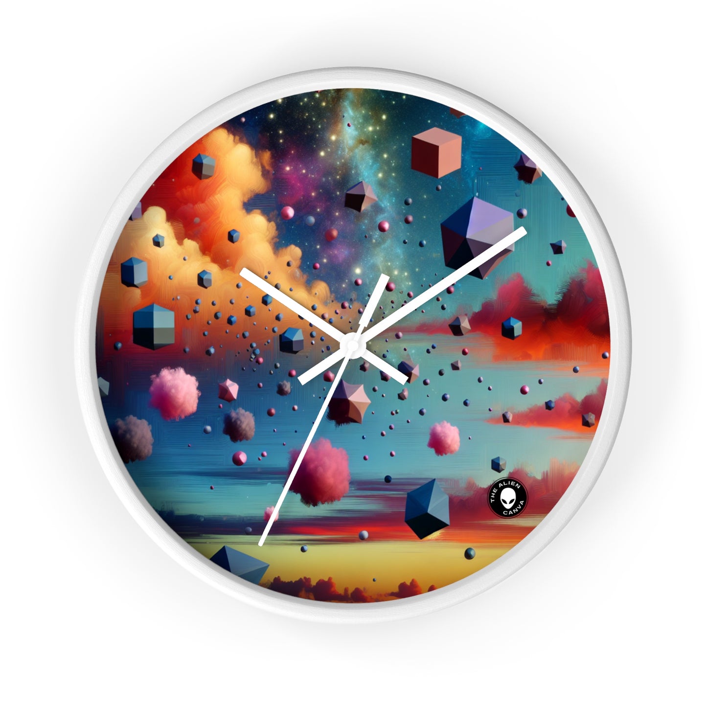 "Floating Dimensions: A Surreal Sky" - The Alien Wall Clock