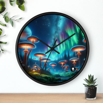 "Forêt de champignons enchantée" - L'horloge murale extraterrestre