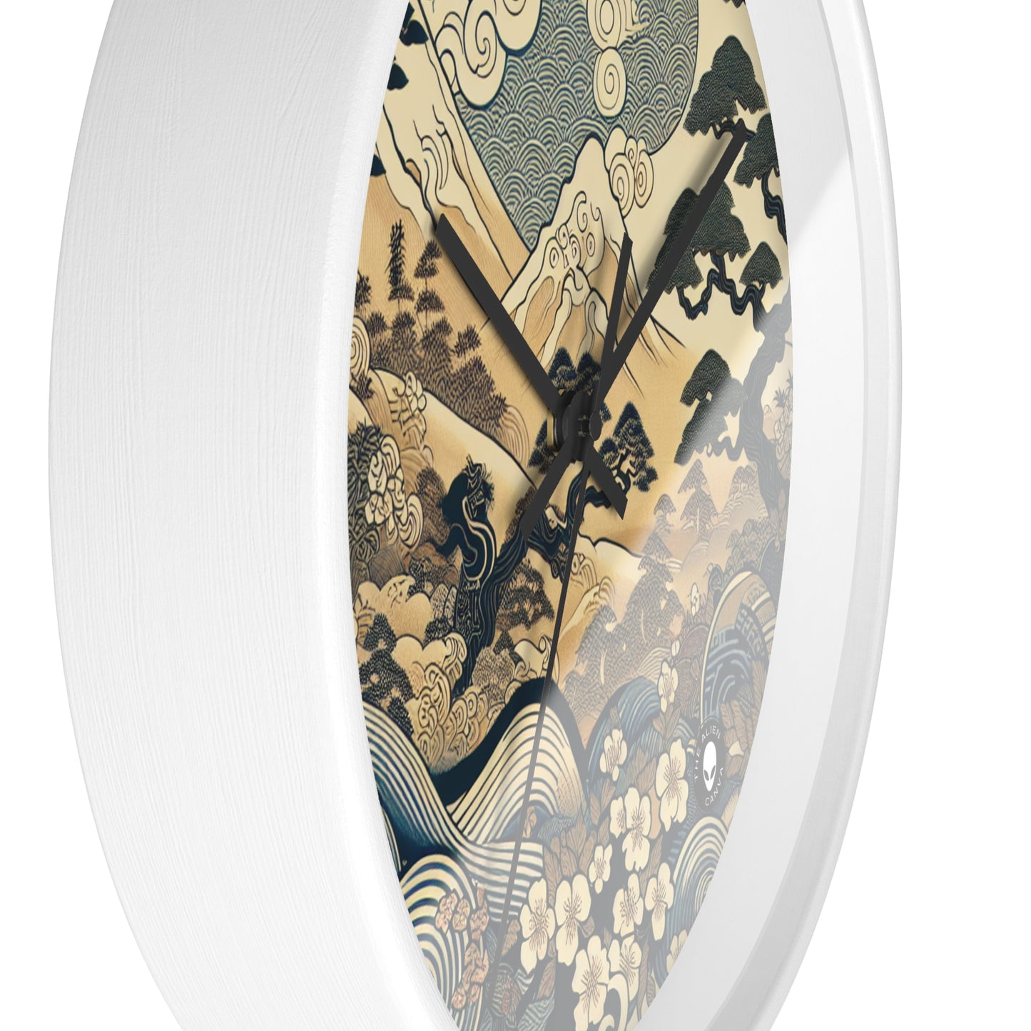 "Los sueños festivos de Edo" - El reloj de pared alienígena Ukiyo-e (impresión en madera japonesa)