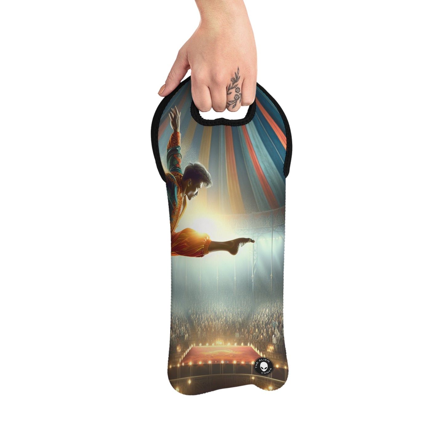 "The Aerial Acrobat" - The Alien Wine Tote Bag Photorealism