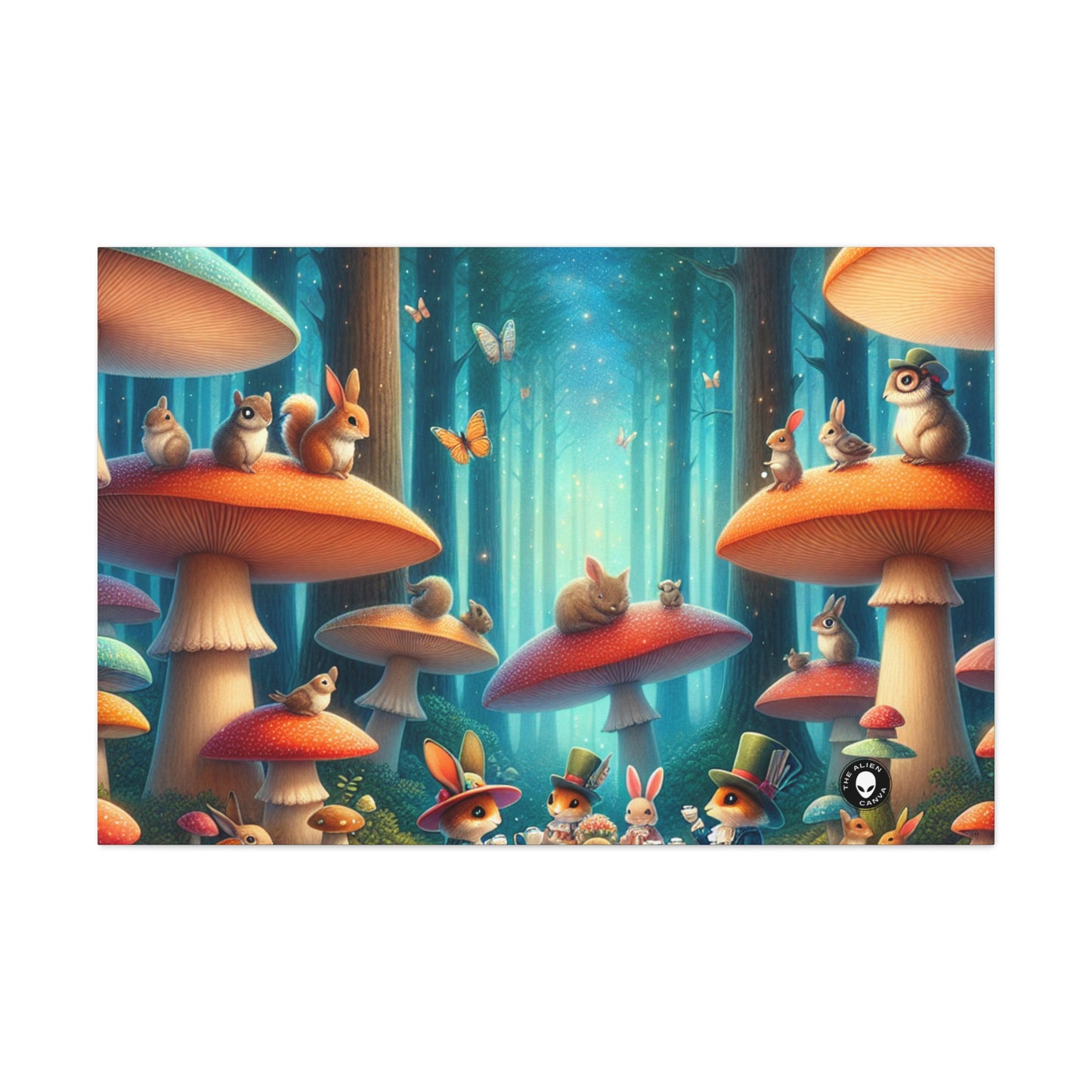 "Mushroom Wonderland: A Magical Tea Party" - The Alien Canva