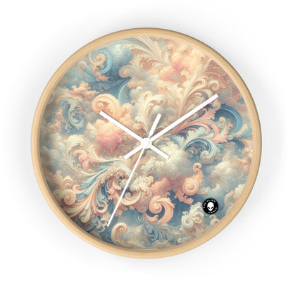 "Rococo Reverie : une scène de salle de bal luxueuse" - L'horloge murale Alien Rococo