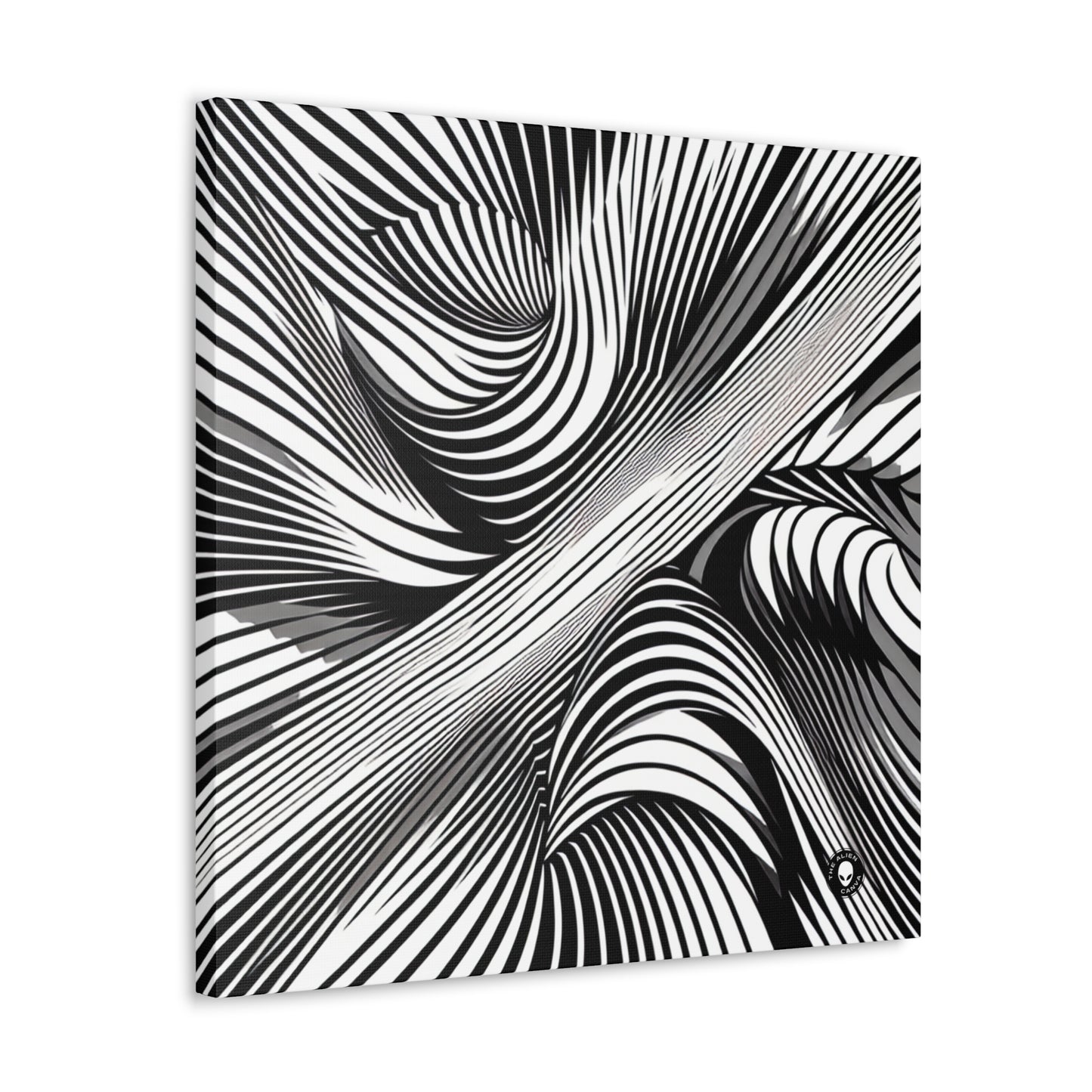 "Motion Embodied : Explorer l'illusion dynamique à travers l'Op Art" - The Alien Canva Op Art