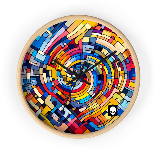 "Des possibilités infinies" - L'horloge murale extraterrestre de style art abstrait