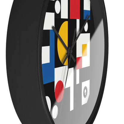 "Suprematic Harmony: Exploring Geometric Composition with Bold Colors" - The Alien Wall Clock Suprematism