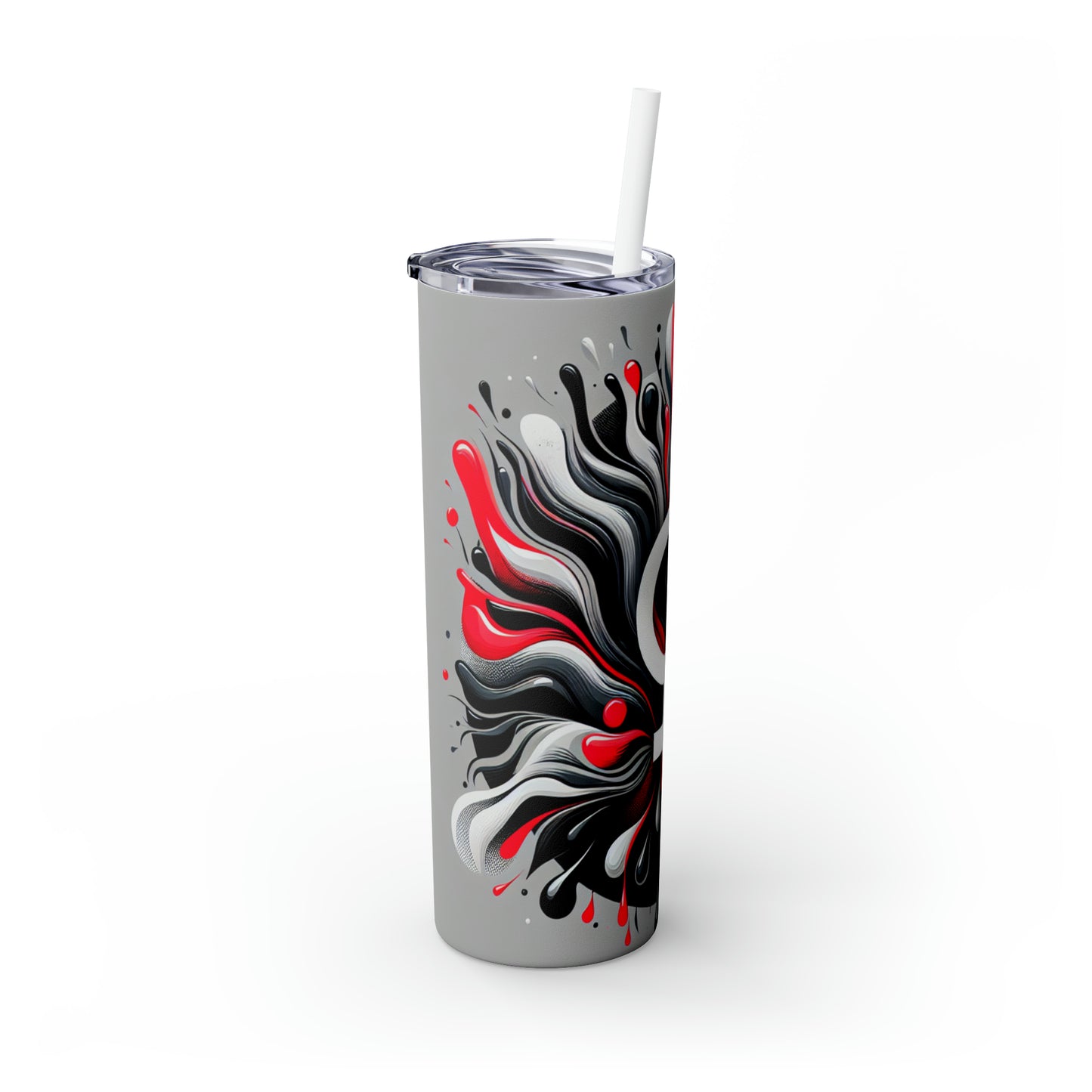 "Borders Broken: Un voyage provocateur dans l'art transgressif" - The Alien Maars® Skinny Tumbler avec paille 20oz Transgressive Art