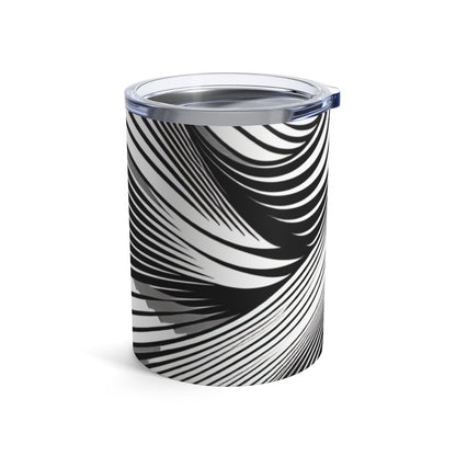 "Movimiento incorporado: exploración de la ilusión dinámica a través del arte óptico" - The Alien Tumbler 10oz Op Art