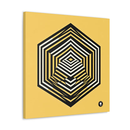 "Illusions dynamiques : Exploration de l'Op Art" - L'art optique Alien Canva (Op Art)