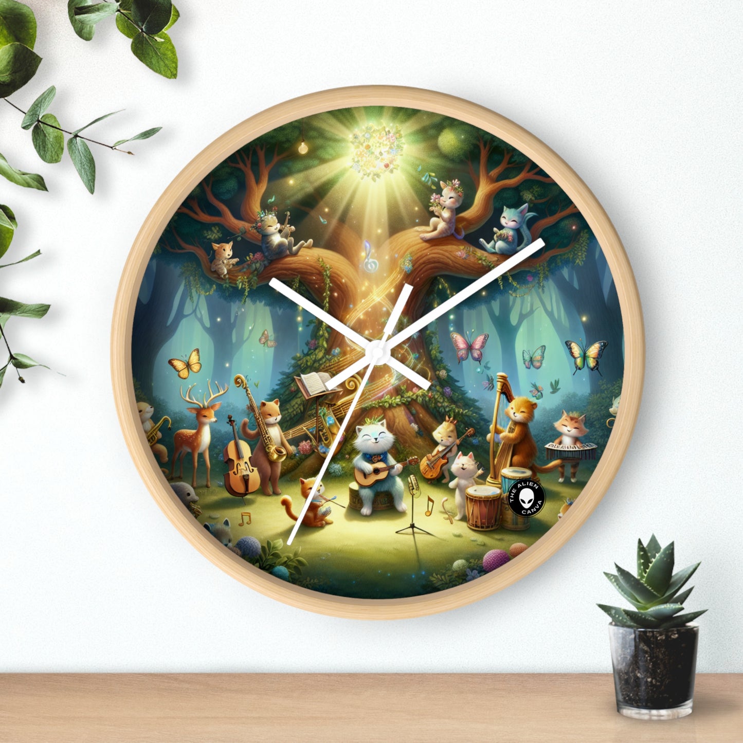 "Enchanted Forest Jam" - L'horloge murale extraterrestre