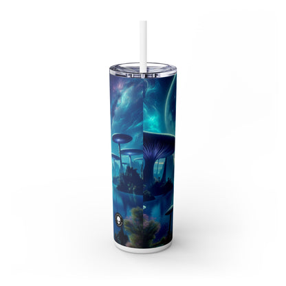 "Moonlit Mushroom Lake" - Vaso delgado con pajita de 20 oz de Alien Maars®