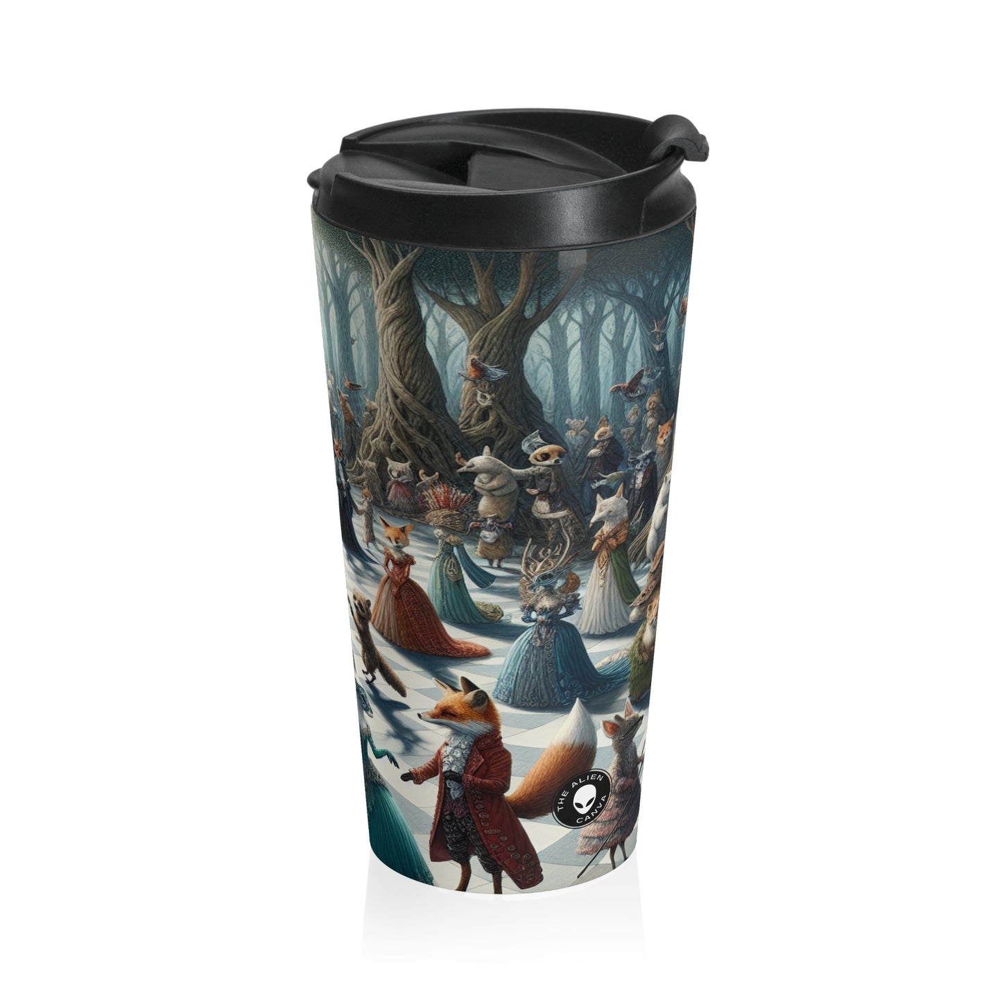 "Fanciful Creatures: Enchanted Masquerade" - The Alien Stainless Steel Travel Mug