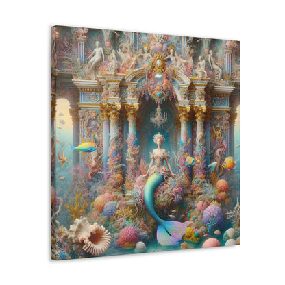 "Underwater Splendor: A Rococo Mermaid Palace" - The Alien Canva Rococo Style