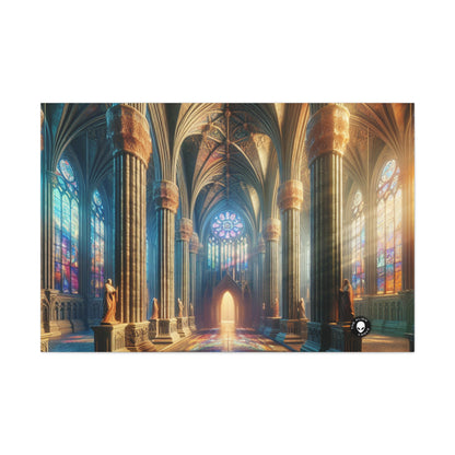 Shadows of the Gothic Cathedral - The Alien Canva Gothic Art