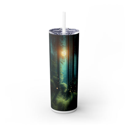 "Noche encantada" - Vaso delgado con pajita de 20 oz de Alien Maars®