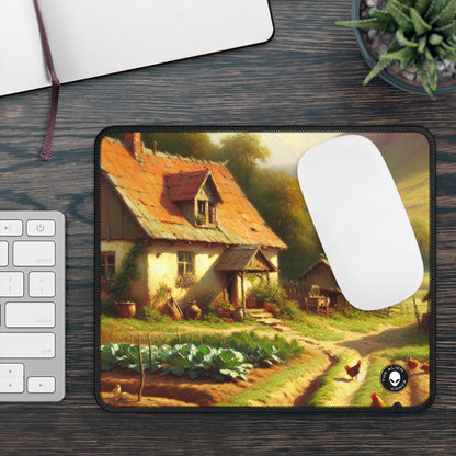 "Bustling Market: A Colorful Post-Impressionist Scene" - The Alien Gaming Mouse Pad Post-Impressionism