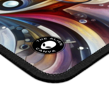 "Nature's Mechanical Symphony" - The Alien Gaming Mouse Pad Abstract Surrealism